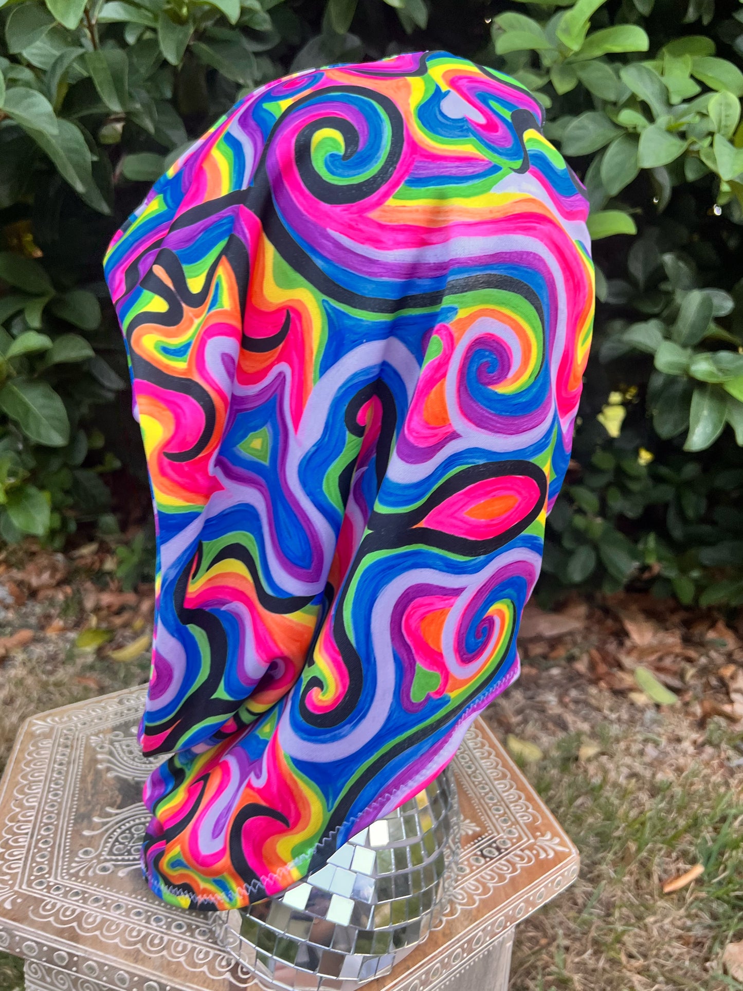Reversible Hood: "Electric" Hand-Painted Design