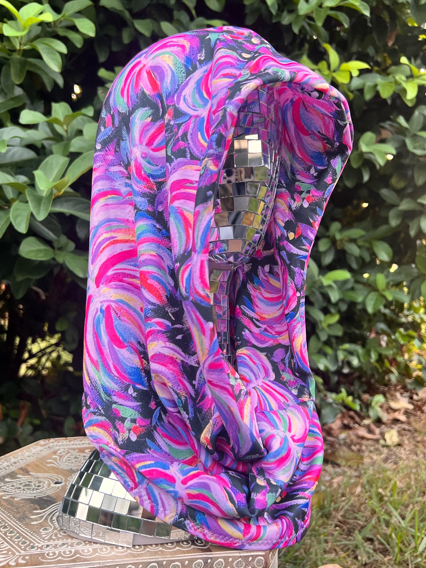 Reversible Hood: "Fluffy" Hand-Painted Design