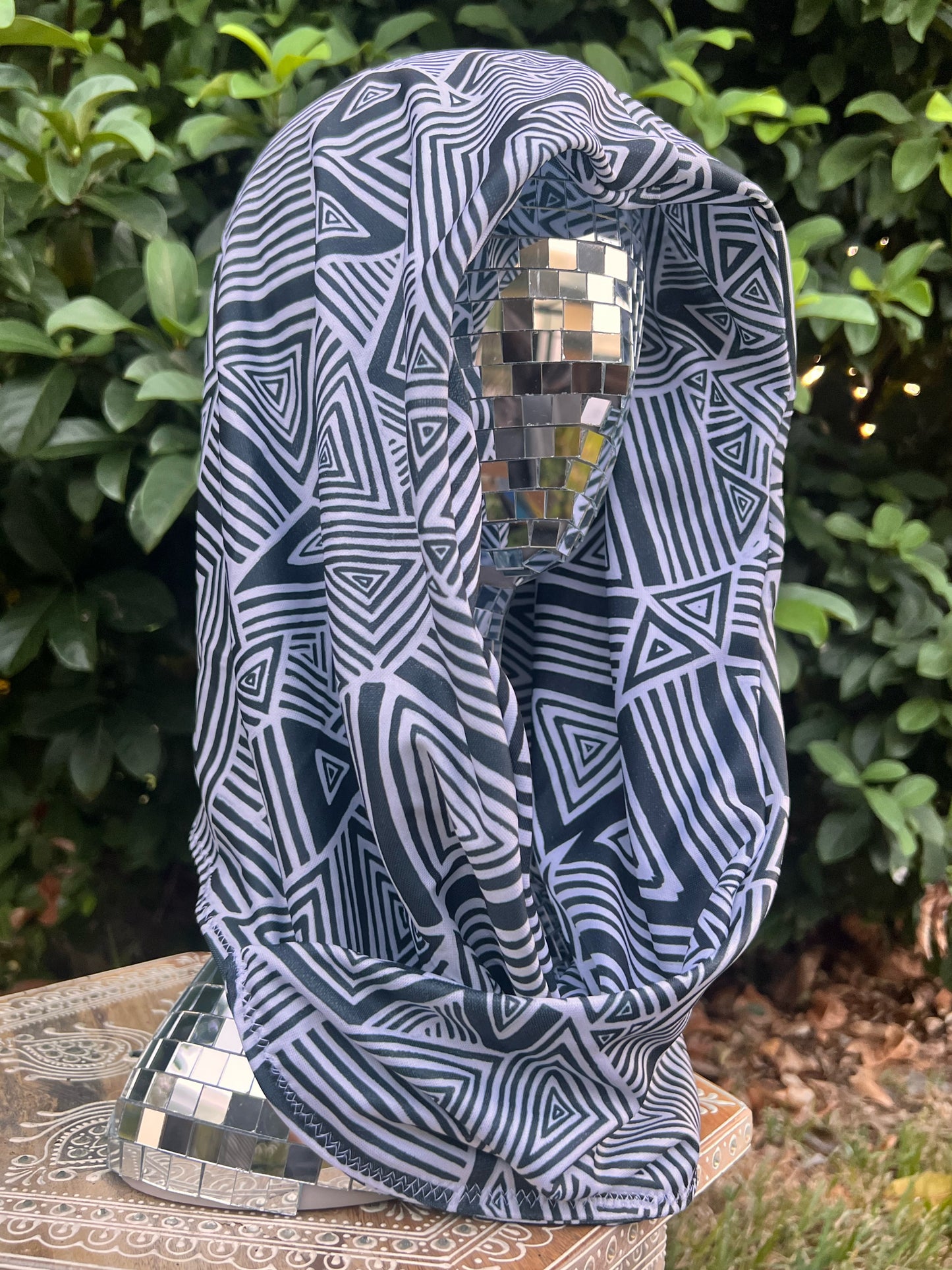 Reversible Hood: "Helix" Hand-Painted Design