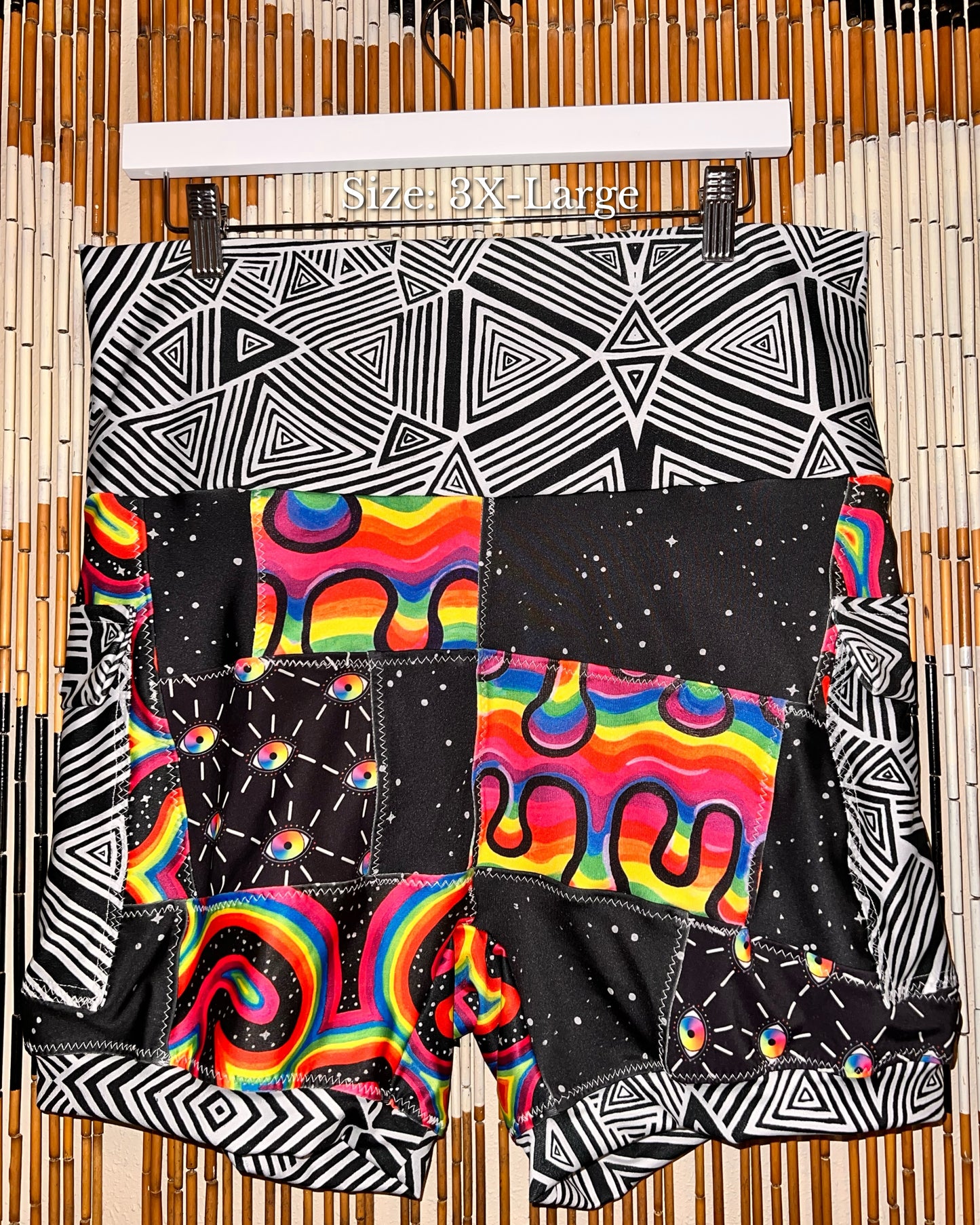 Stretchy Patchwork Cargo Shorts
