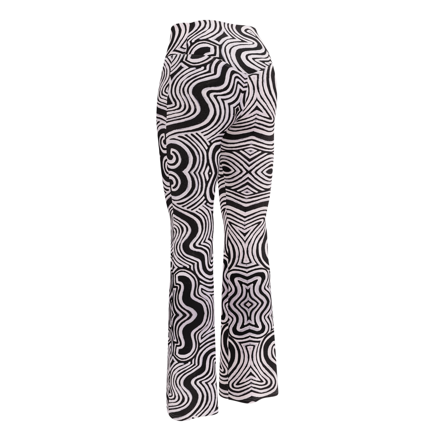 High Waisted Yoga Pants (+Internal Pocket)- "Record Player" Design