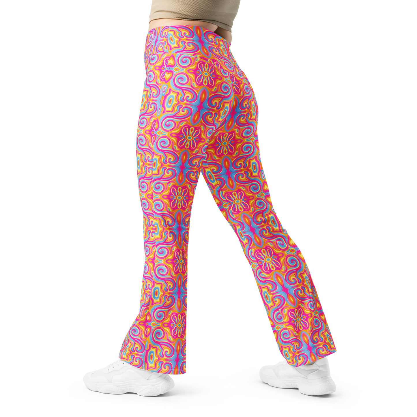 High Waisted Yoga Pants (+Internal Pocket)- "Magic Stamps" Design