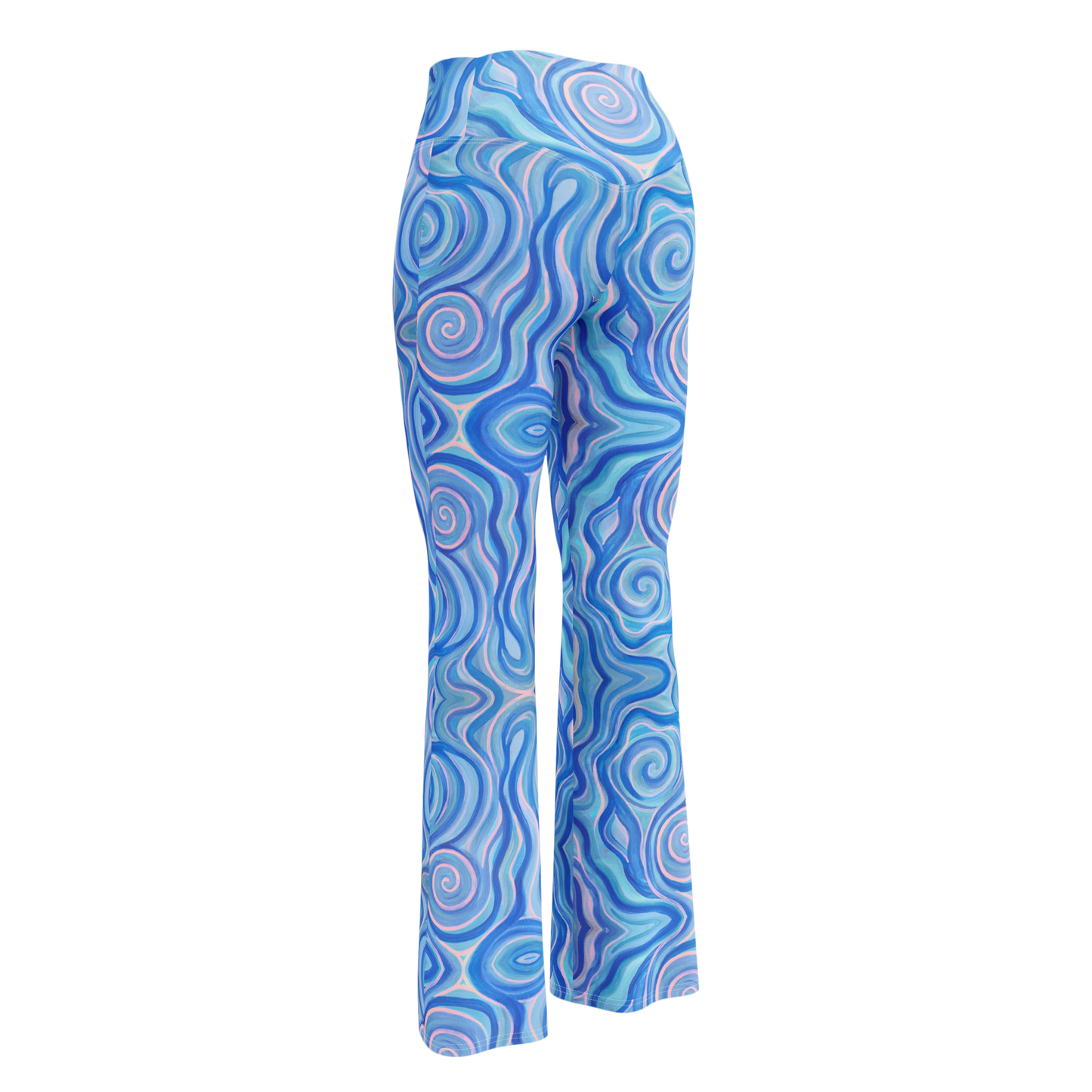 High Waisted Yoga Pants (+Internal Pocket)- "Aqua" Design