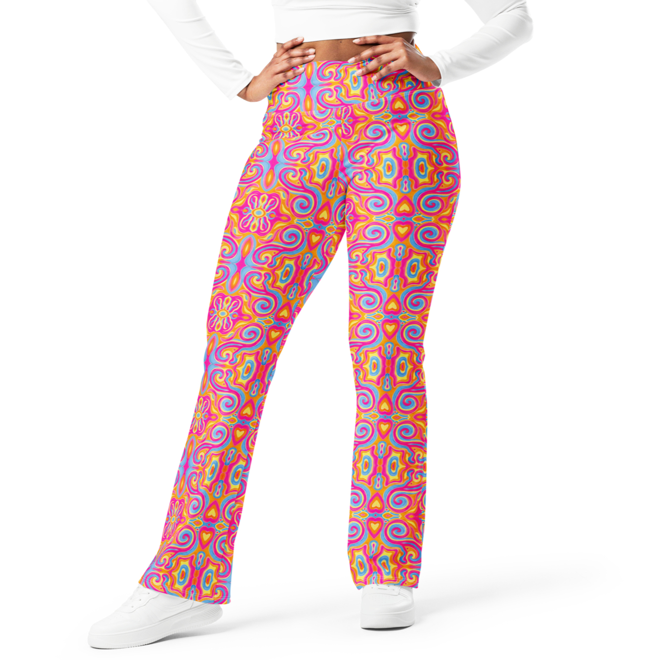 High Waisted Yoga Pants (+Internal Pocket)- "Magic Stamps" Design