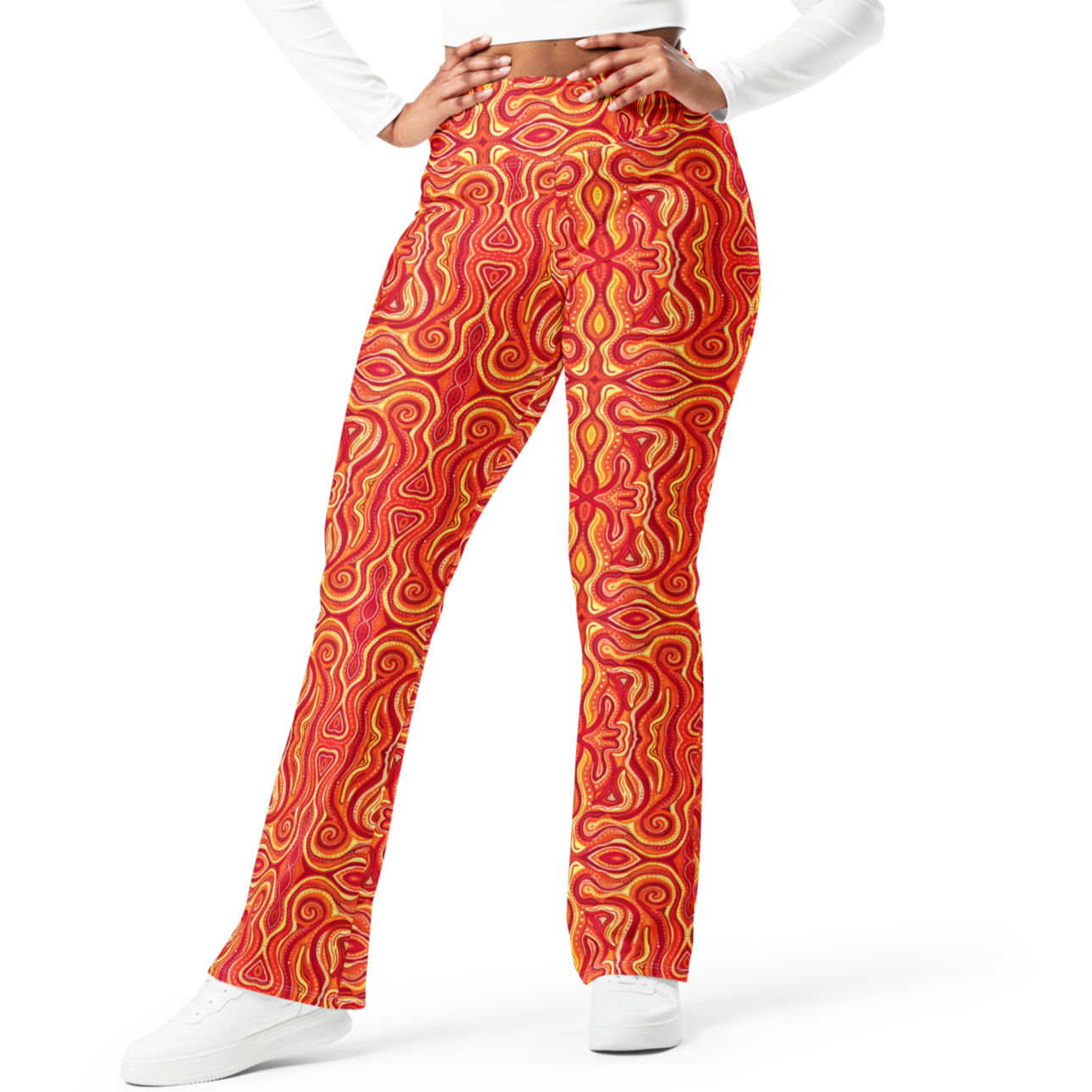 High Waisted Yoga Pants (+Internal Pocket)- "Ember" Design