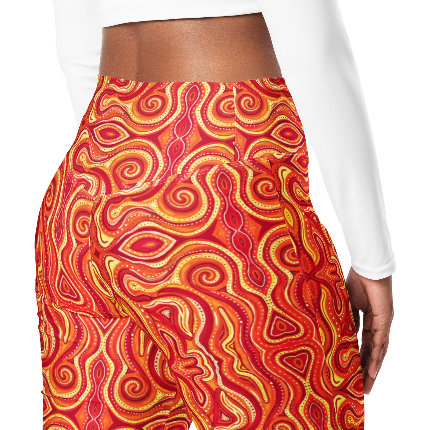 High Waisted Yoga Pants (+Internal Pocket)- "Ember" Design