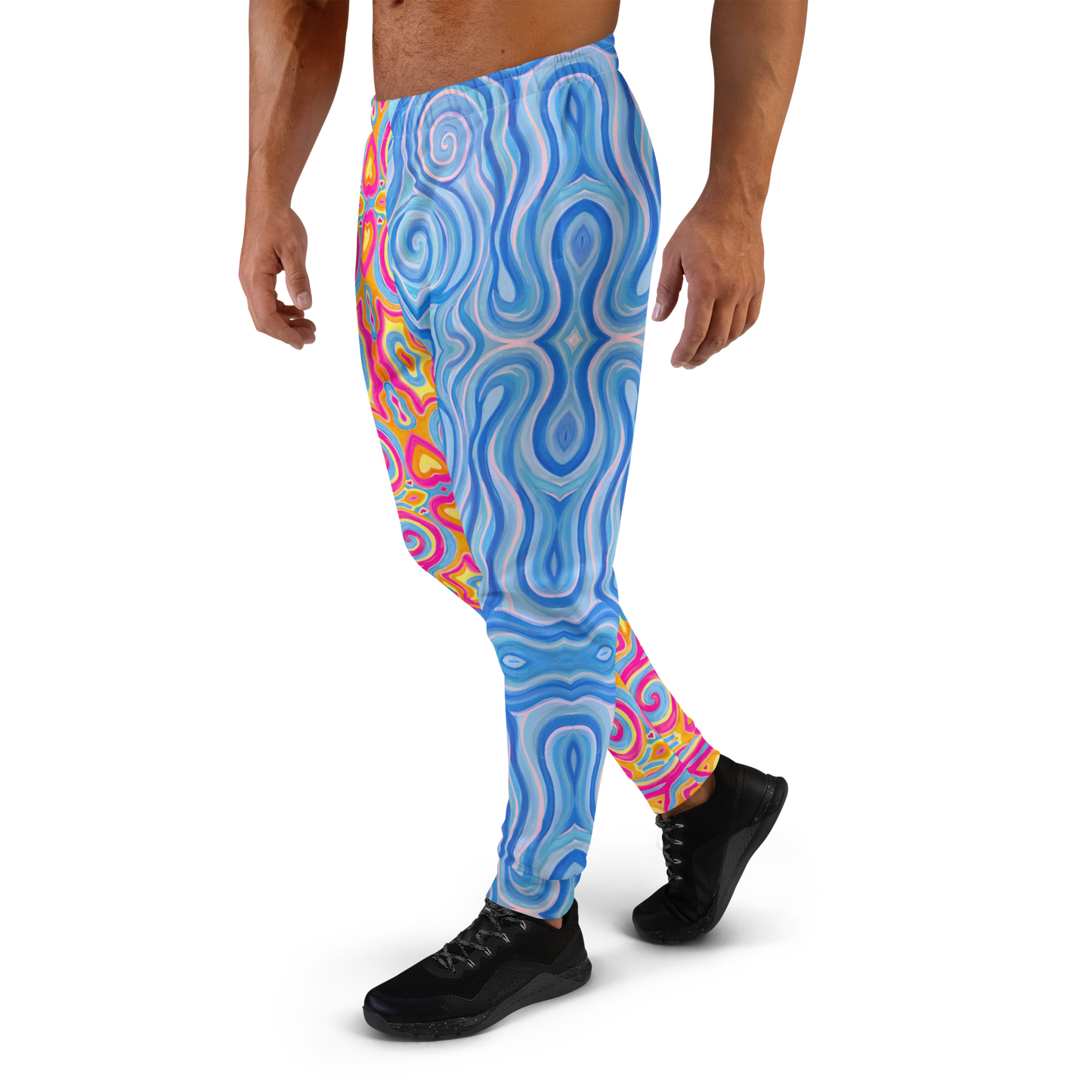 Cozy Joggers- "Magic Stamps" x "Aqua"