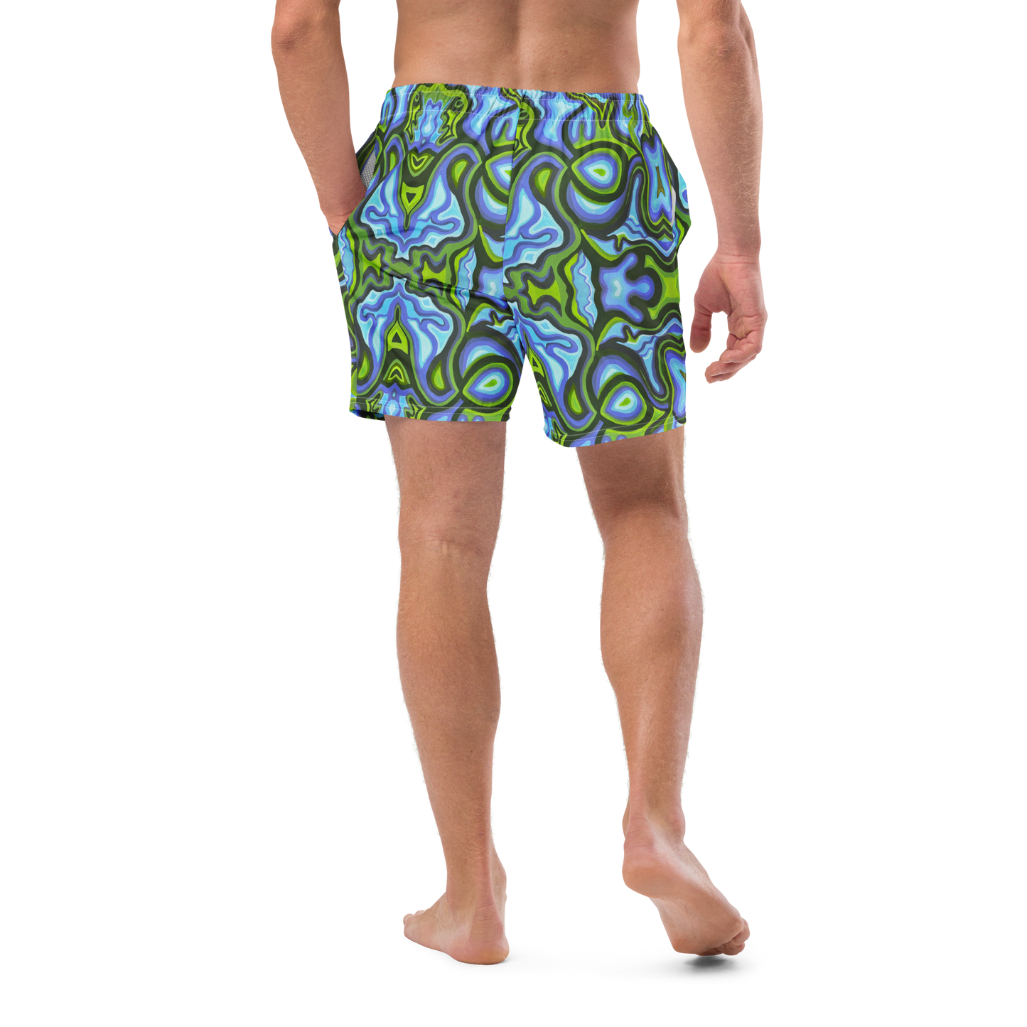 Swim Trunks (+Secret Internal Pocket)- "Gaia" Design