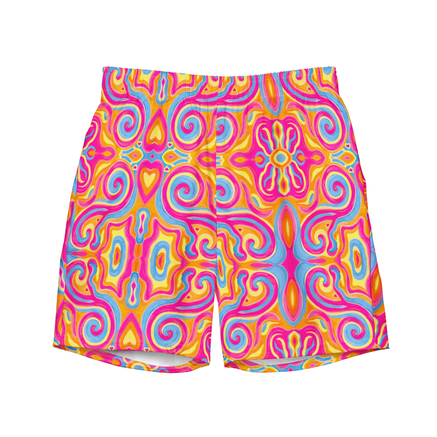 Swim Trunks (+Secret Internal Pocket)- "Magic Stamps" Design