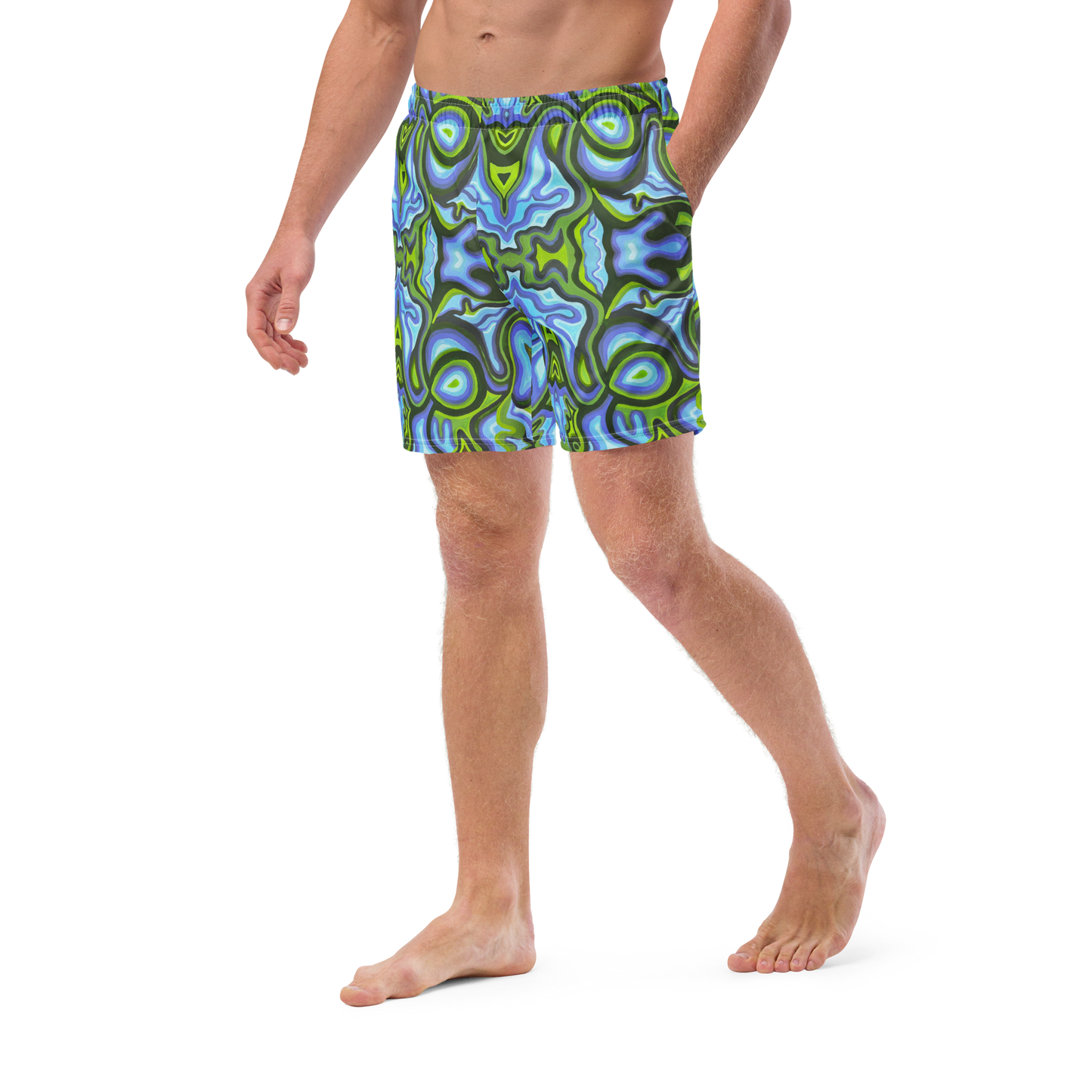 Swim Trunks (+Secret Internal Pocket)- "Gaia" Design