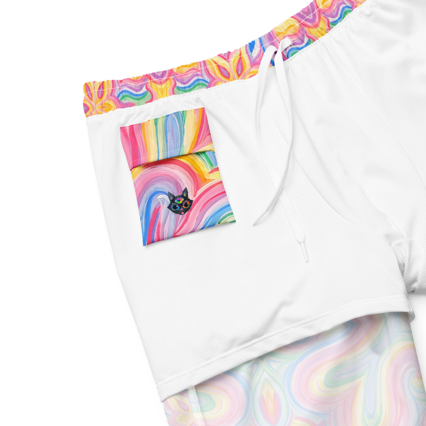 Swim Trunks (+Secret Internal Pocket)- "Unicorn" Design