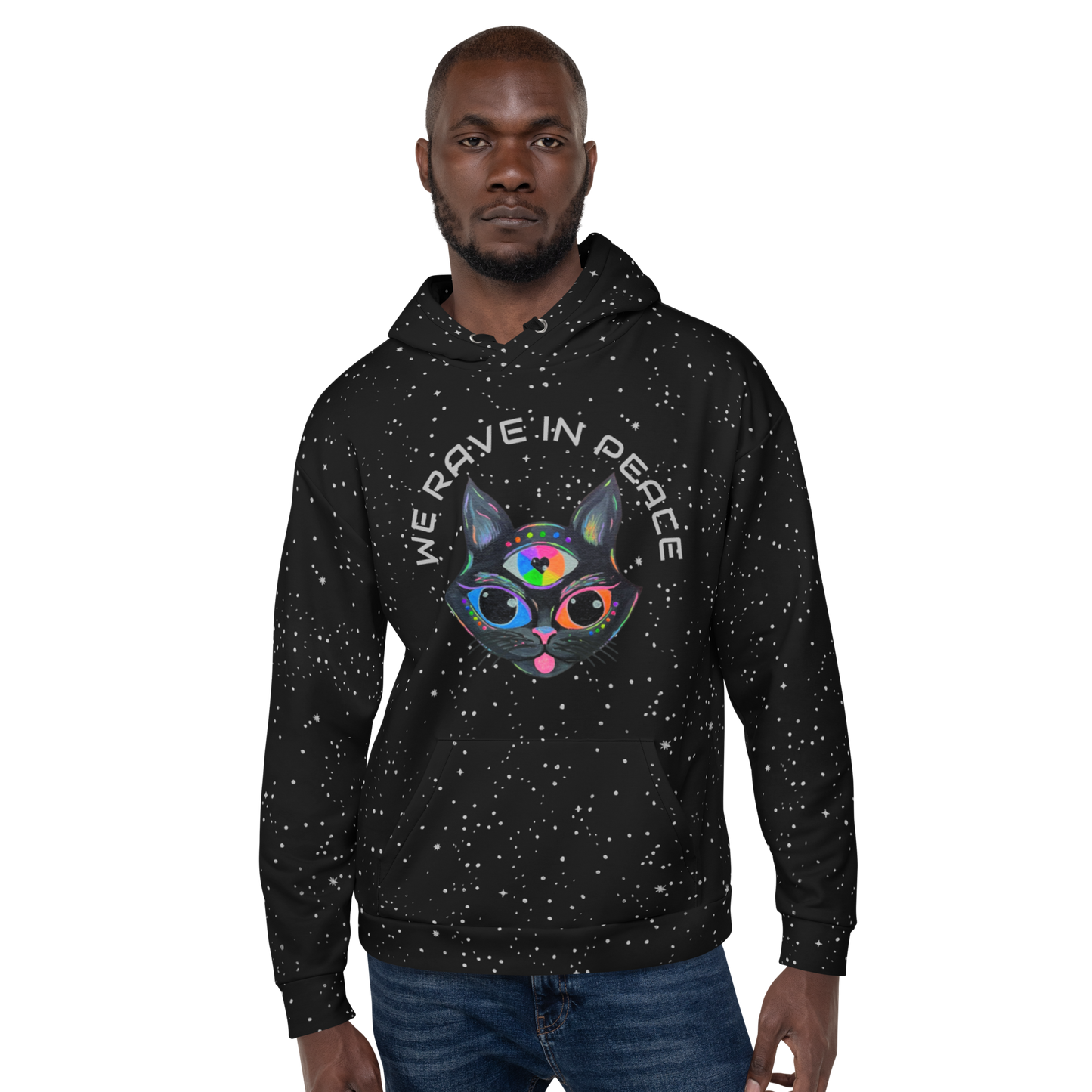 Hooded Sweatshirt- "We Rave In Peace" + KCC Logo Design