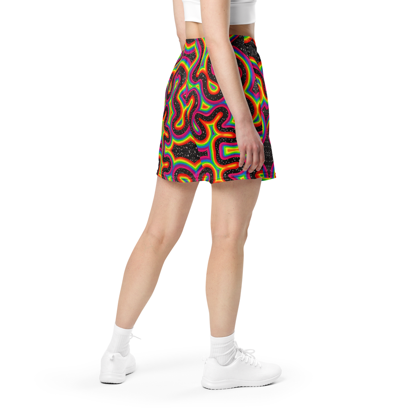 Soft Athletic Shorts- "Rainbow Rovd" Design
