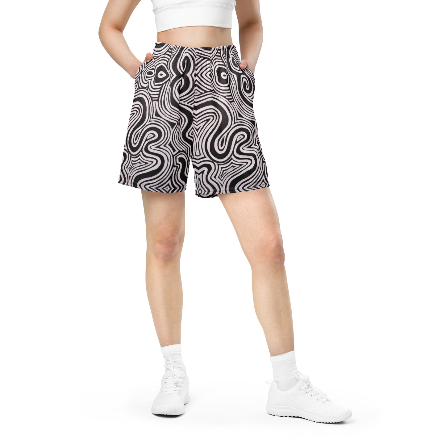 Soft Athletic Shorts- "Record Player" Design