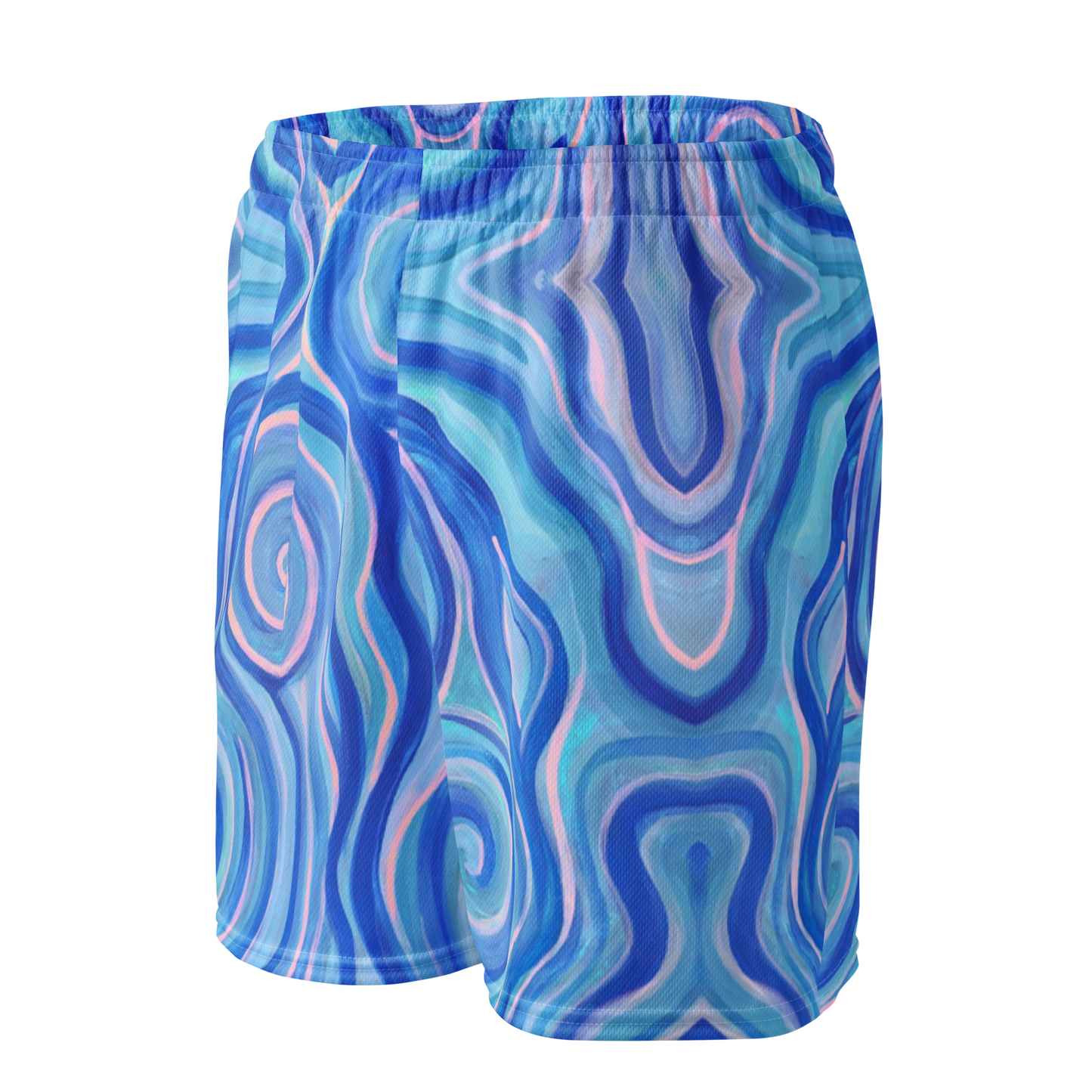 Soft Athletic Shorts (100% Recycled Material)- "Aqua" Design