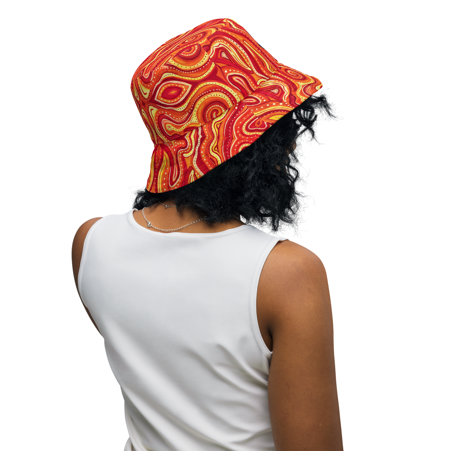 Reversible Bucket Hat- "Ember" Design