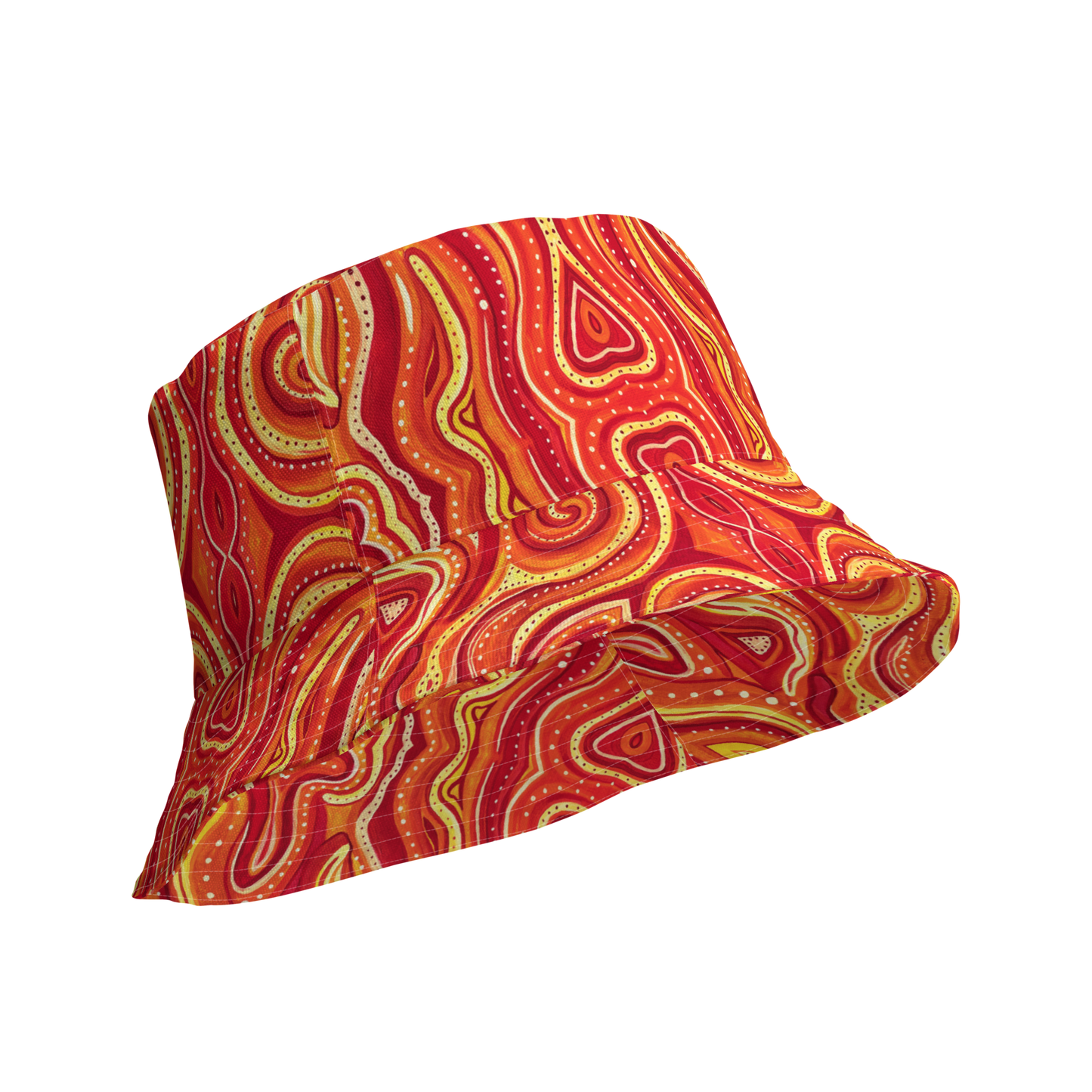 Reversible Bucket Hat- "Ember" Design