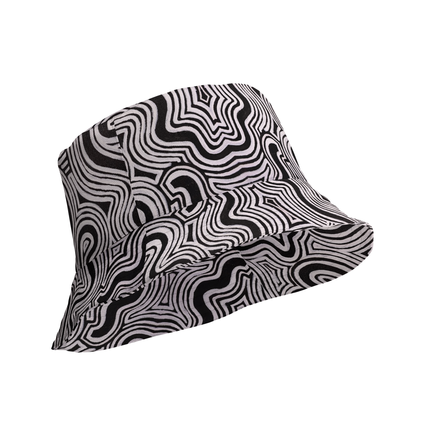 Reversible Bucket Hat- "Record Player" Design