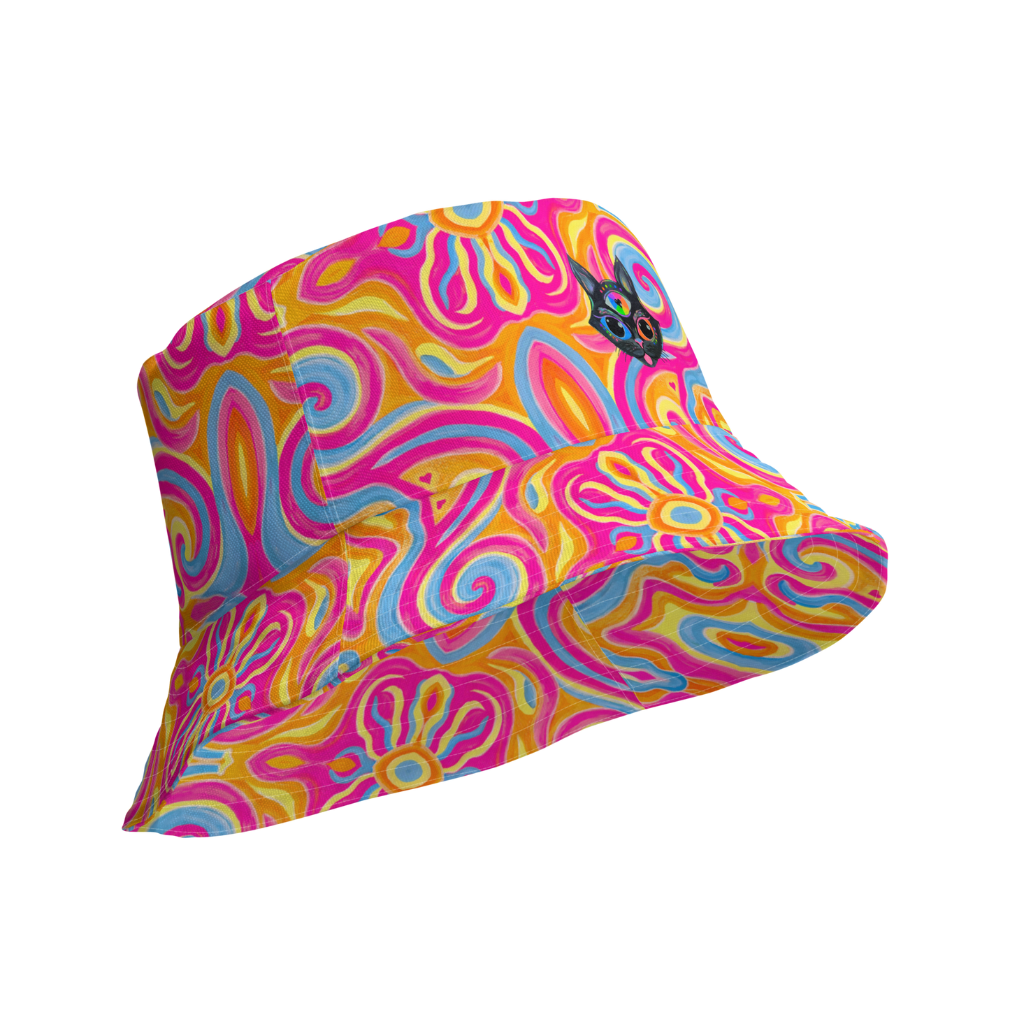 Reversible Bucket Hat- "Magic Stamps" Design