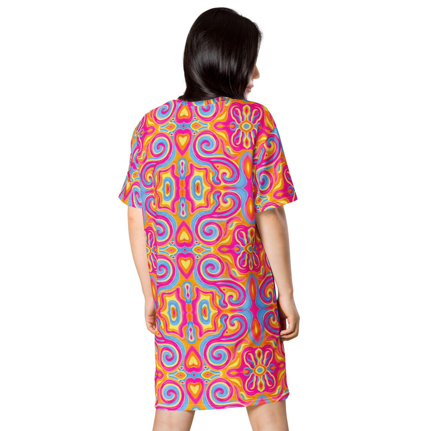 T-Shirt Dress- "Magic Stamps" Design