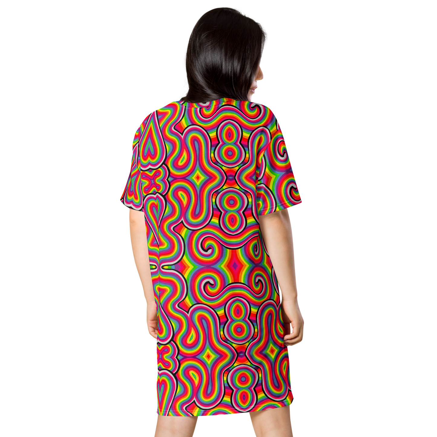 T-Shirt Dress- "Dopamine" Design