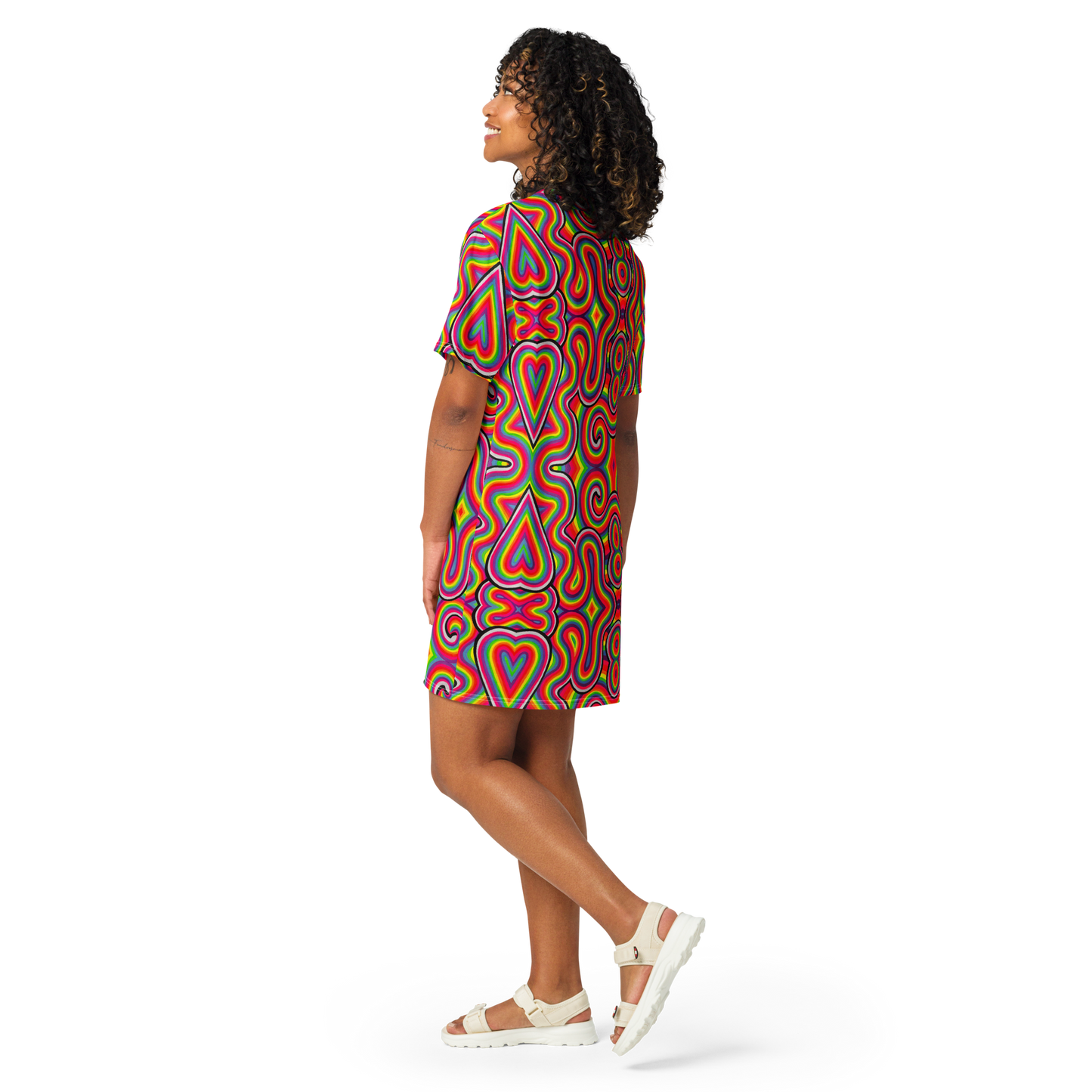 T-Shirt Dress- "Dopamine" Design