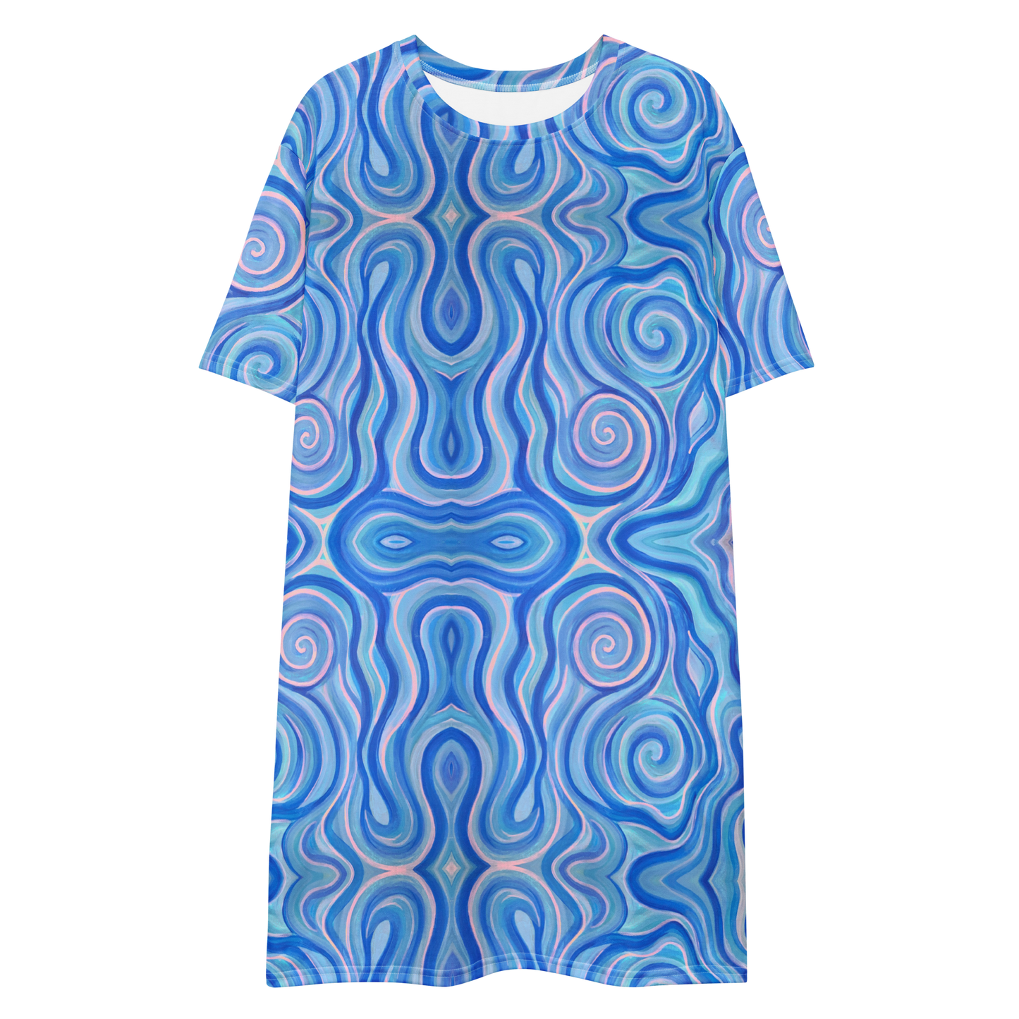 T-Shirt Dress- "Aqua" Design