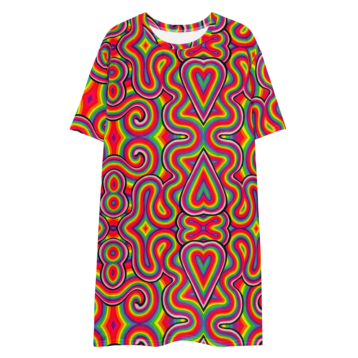 T-Shirt Dress- "Dopamine" Design