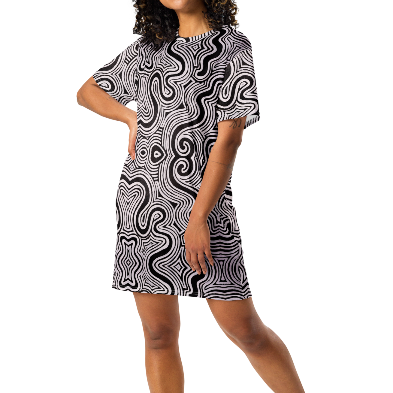 T-Shirt Dress- "Record Player" Design