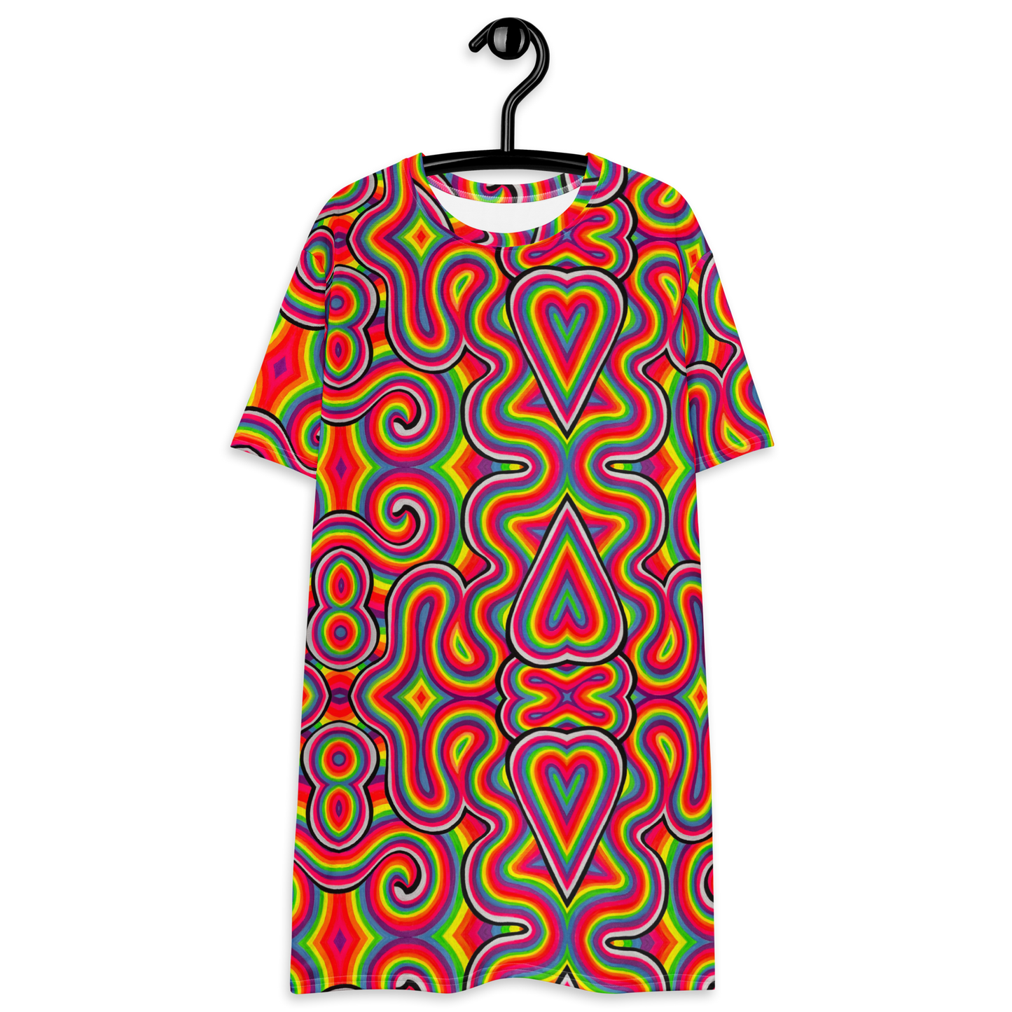 T-Shirt Dress- "Dopamine" Design