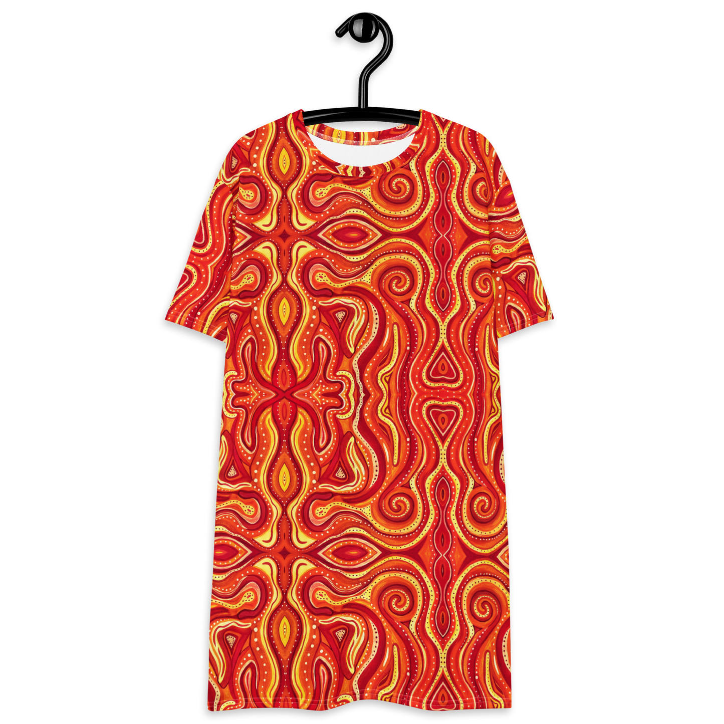 T-Shirt Dress- "Ember" Design