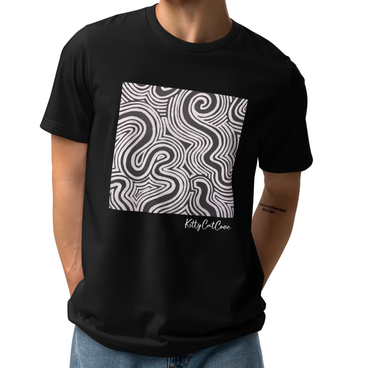 "Record Player" Hand-Painted Art Print T-Shirt