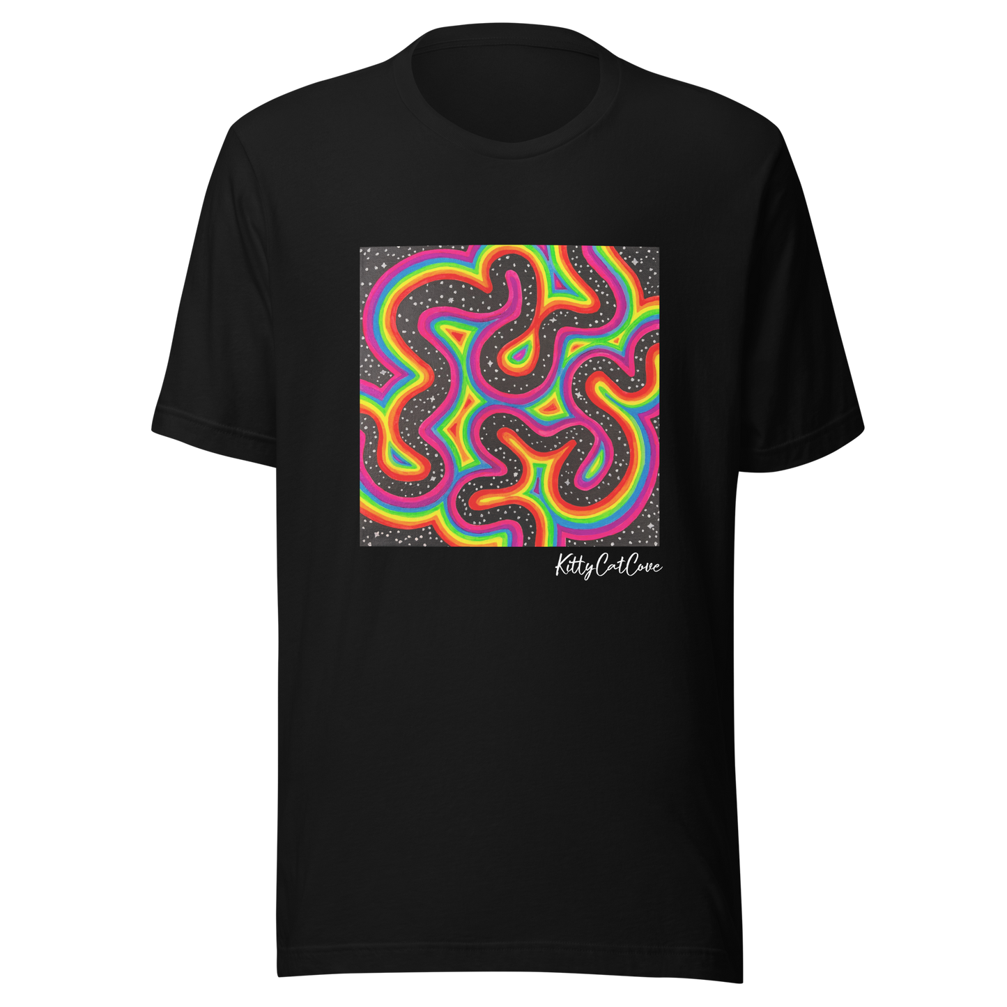 "Rainbow Rovd" Hand-Painted Art Print T-Shirt