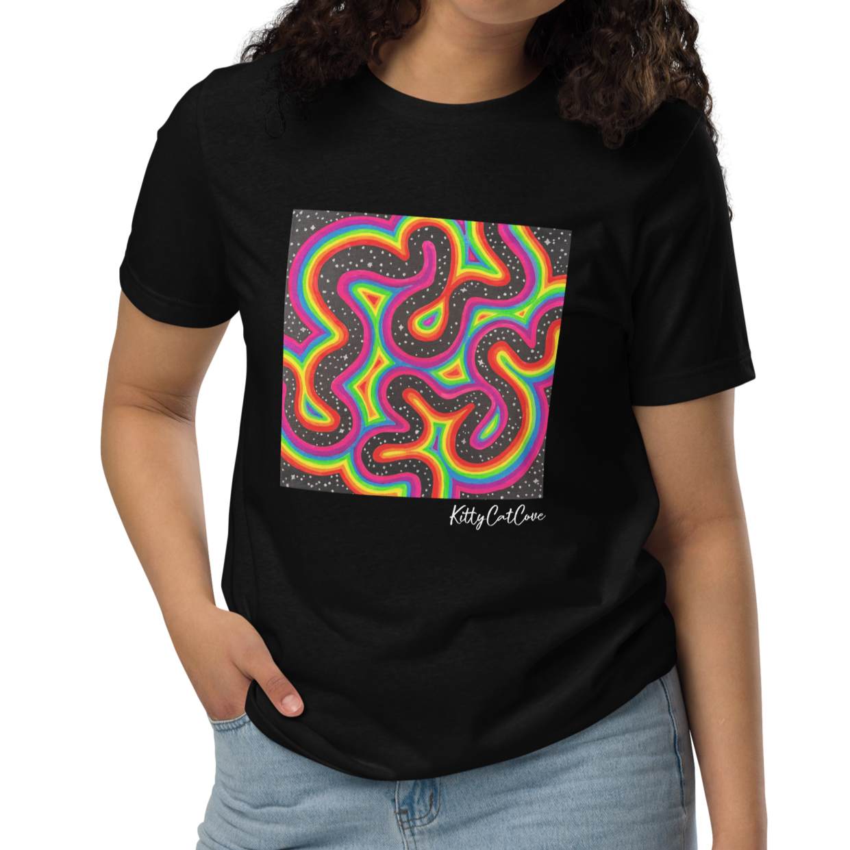 "Rainbow Rovd" Hand-Painted Art Print T-Shirt