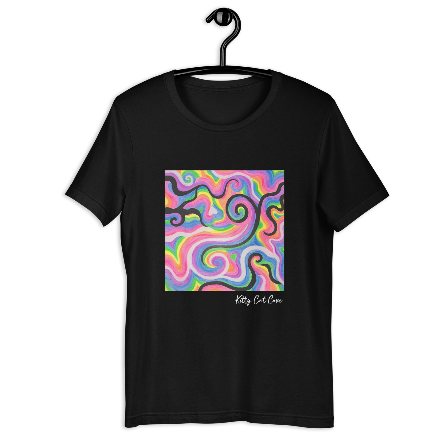 "Electric" Hand-Painted Art Print T-Shirt (Recycled Material)