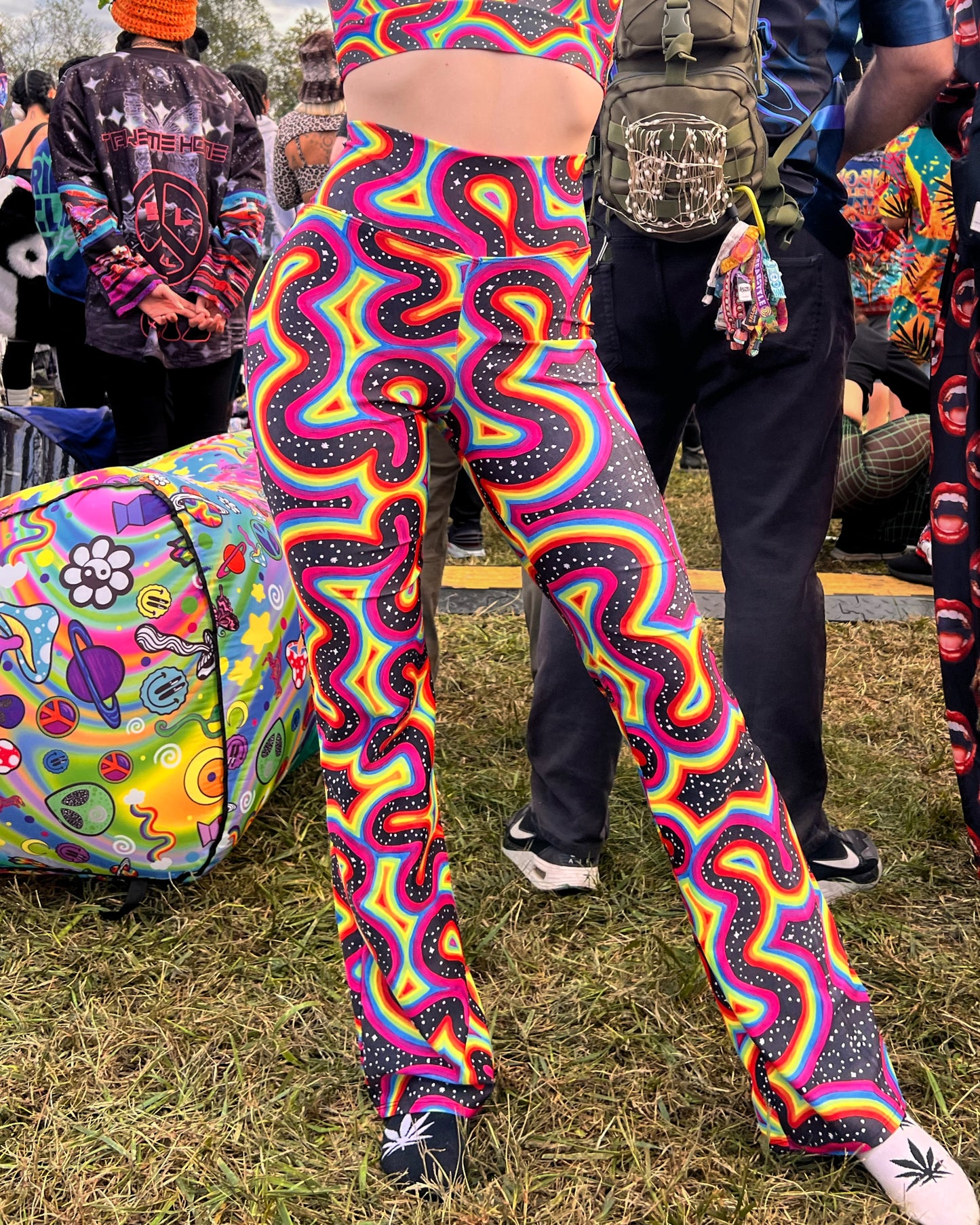 High Waisted Yoga Pants (+Internal Pocket) "Rainbow Rovd" Design