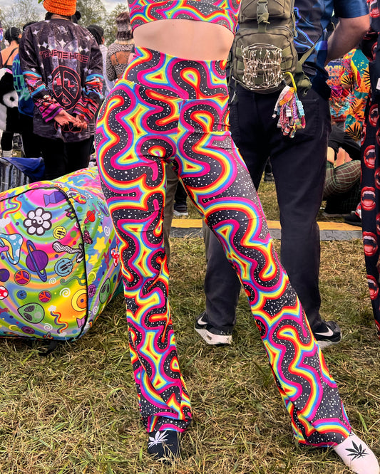 High Waisted Yoga Pants (+Internal Pocket) "Rainbow Rovd" Design