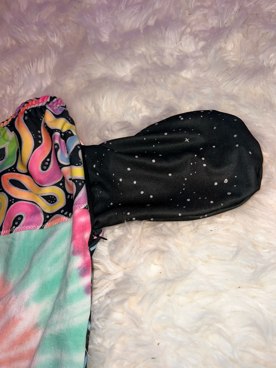 "Neon Glow" Patchwork Flow Pants