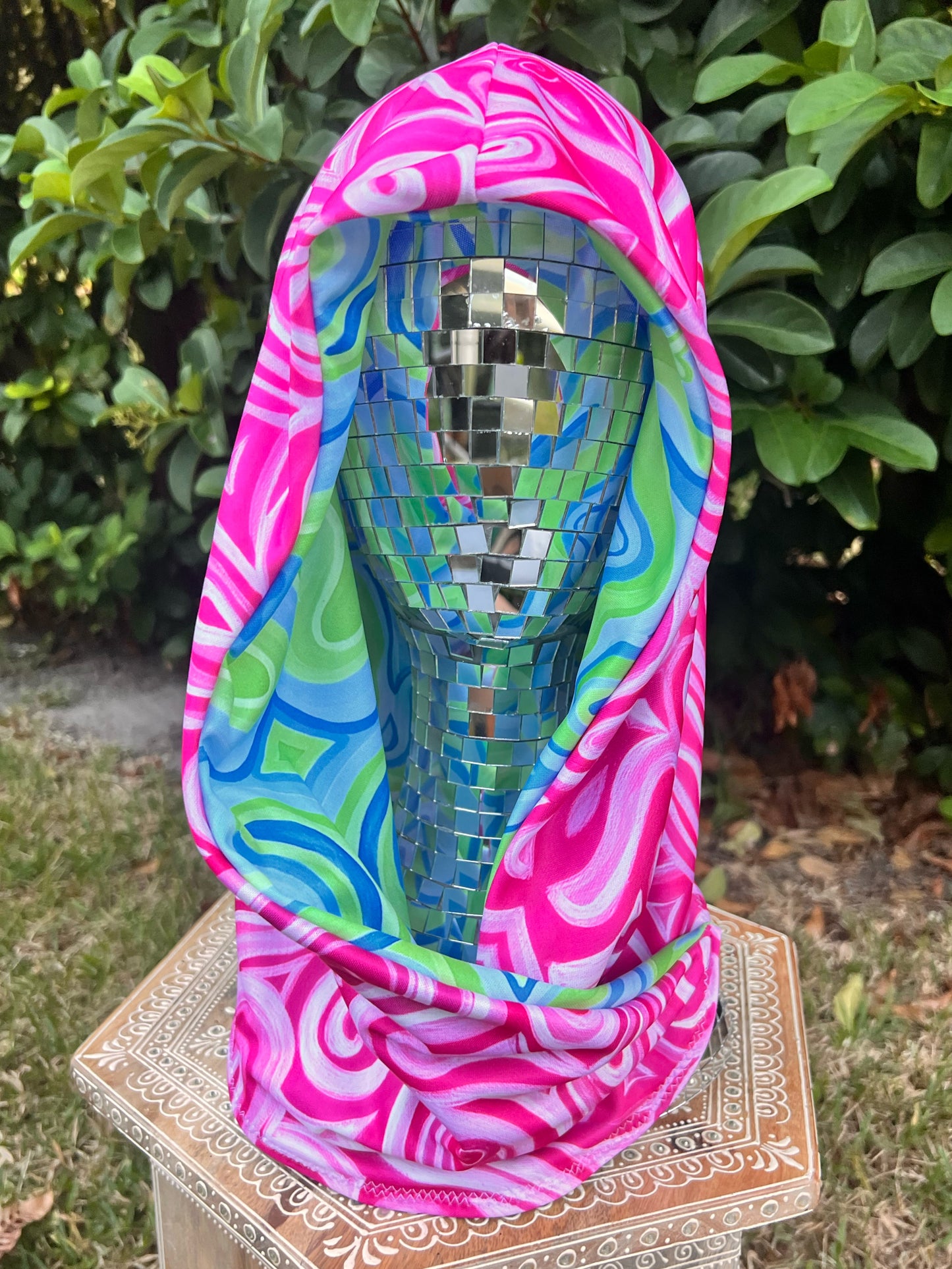 Reversible Rave Hood: "Slushee" x "Princess" Hand-Painted Designs