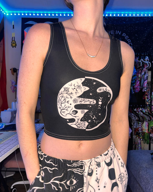 "Kitty Cuddles" Crop Tank Top