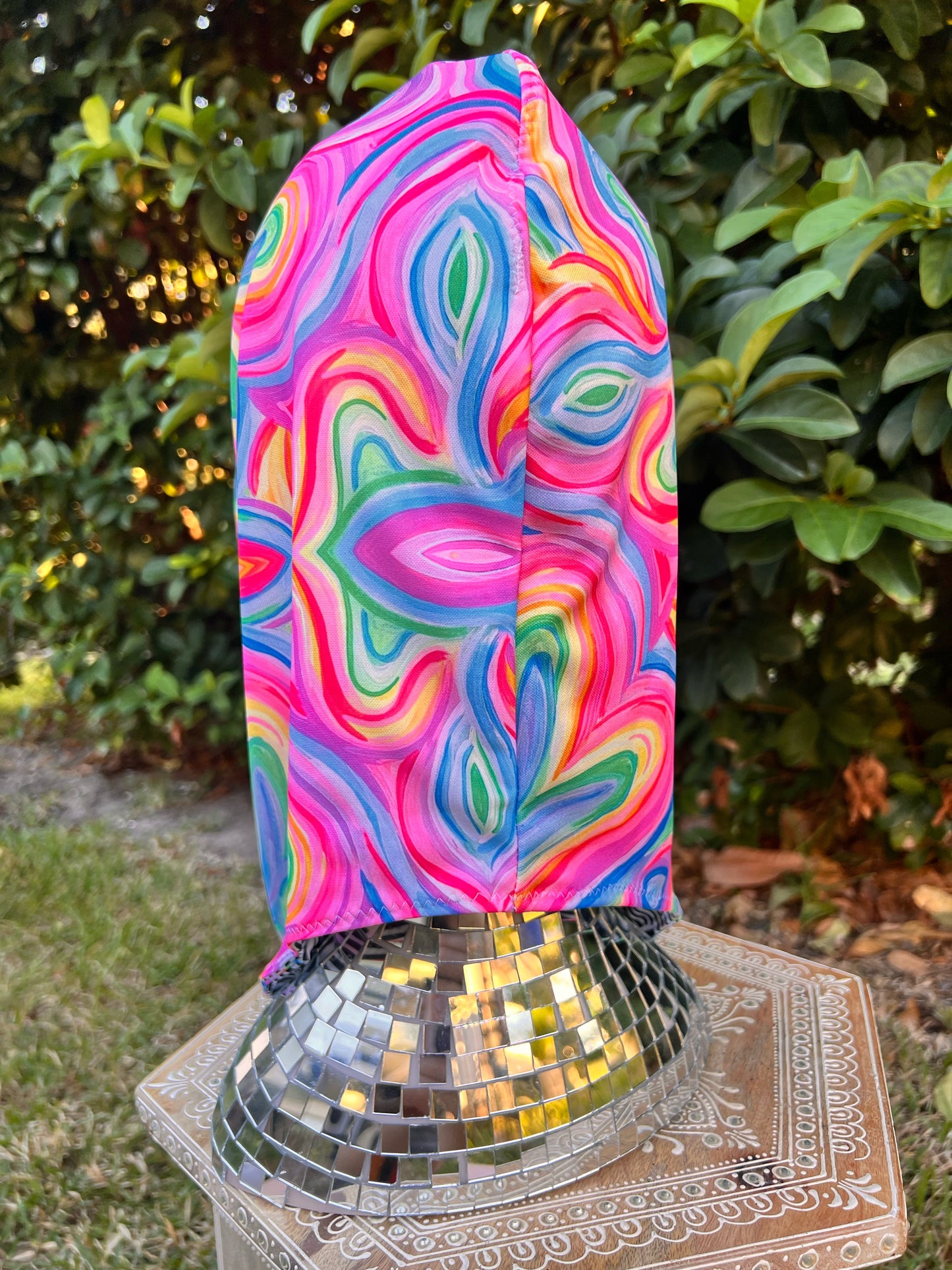 Reversible Rave Hood: "Unicorn" x "Helix" Hand-Painted Designs