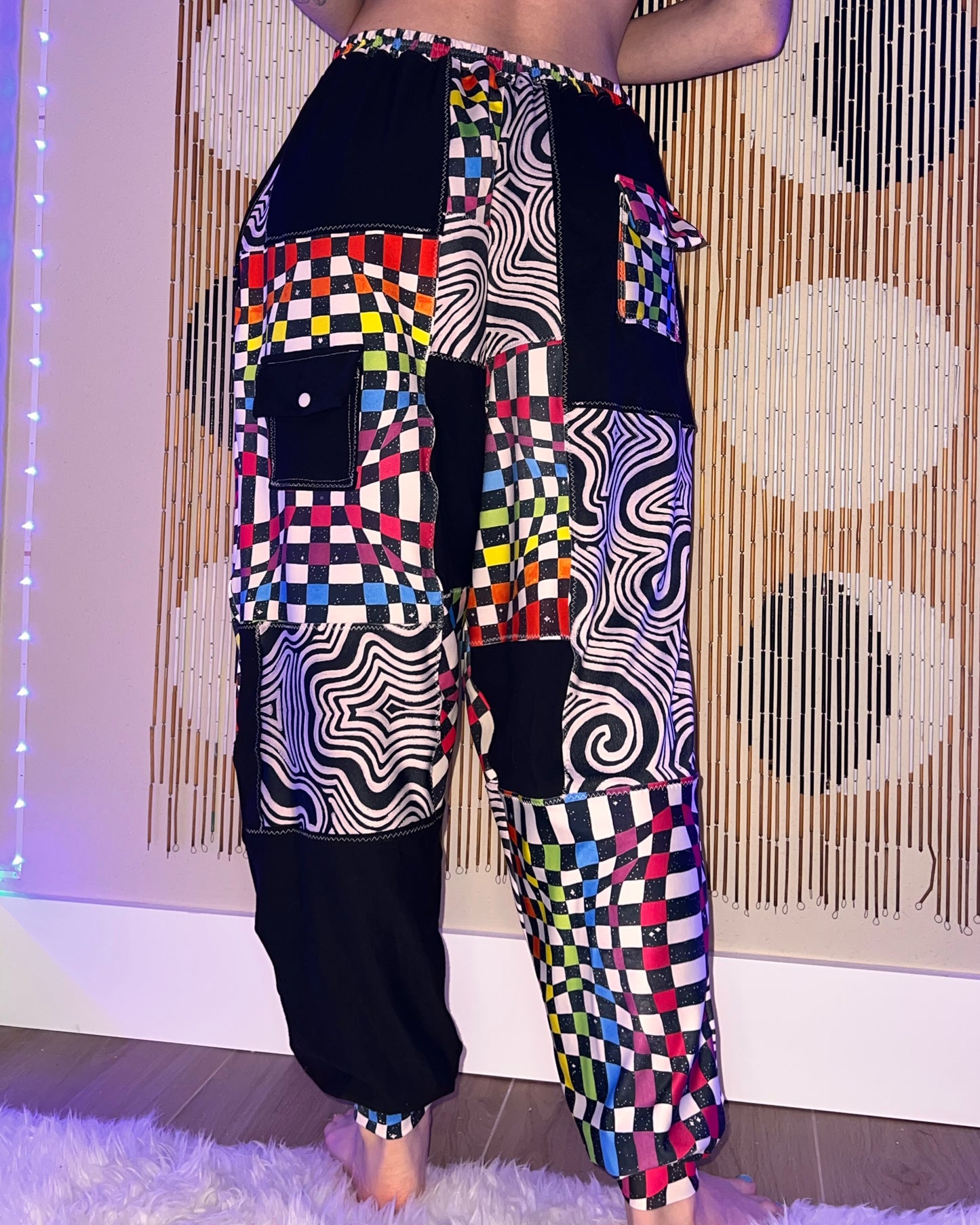 Patchwork Cargo Flow Pants "Space Track" Design