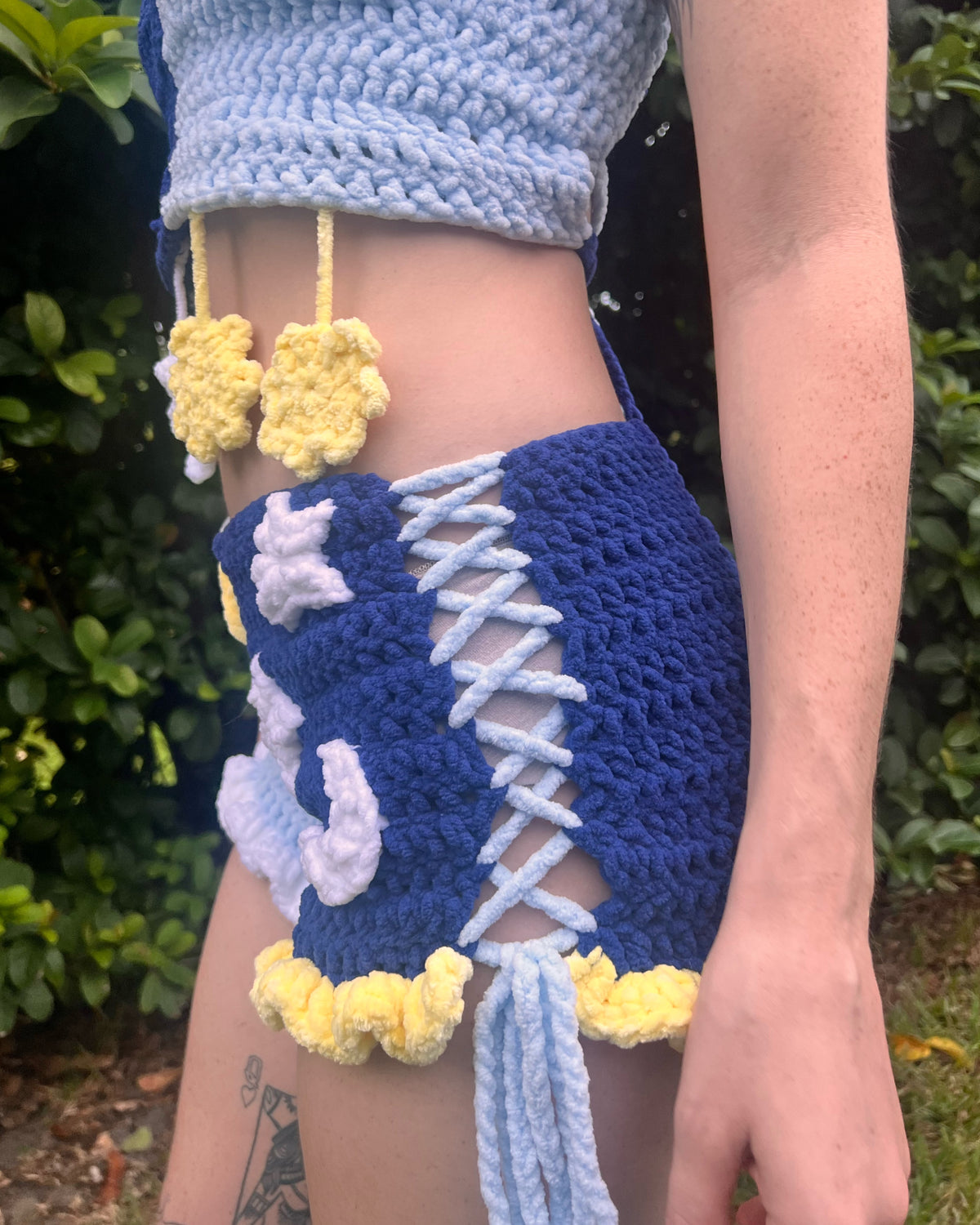 (READY TO SHIP) "Night & Day" Crochet Set (Adjustable Size: S-M)