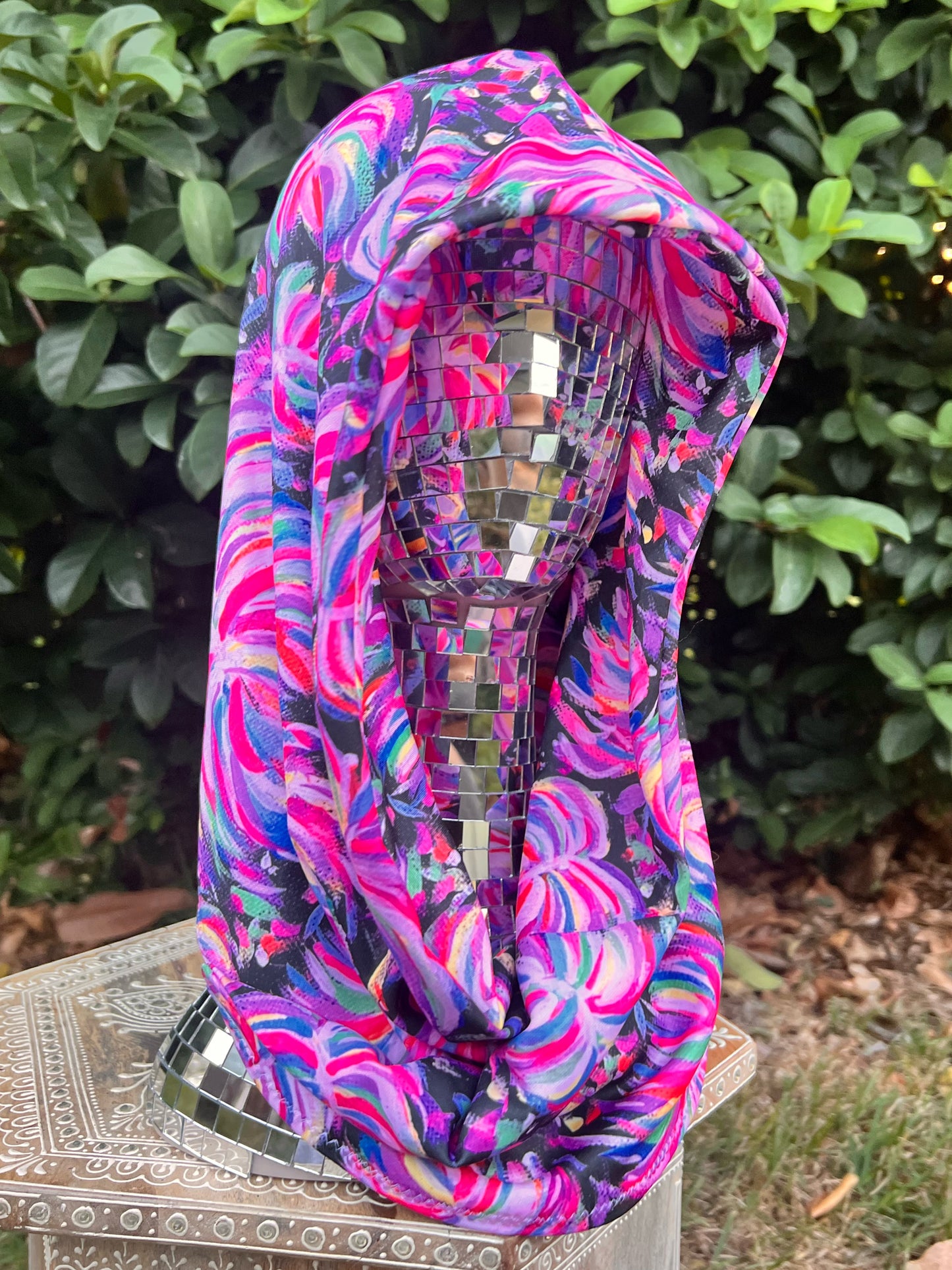 Reversible Hood: "Fluffy" Hand-Painted Design