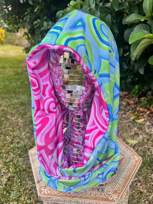 Reversible Rave Hood: "Slushee" x "Princess" Hand-Painted Designs