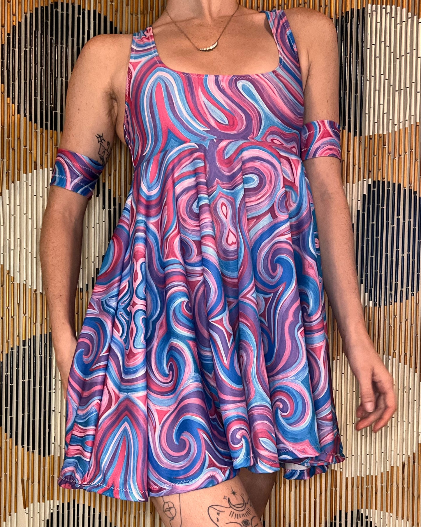 Choose A Design: Babydoll Dress/Mini Shorts/Bicep Cuffs [4 Piece Set] (Custom Handmade Order)