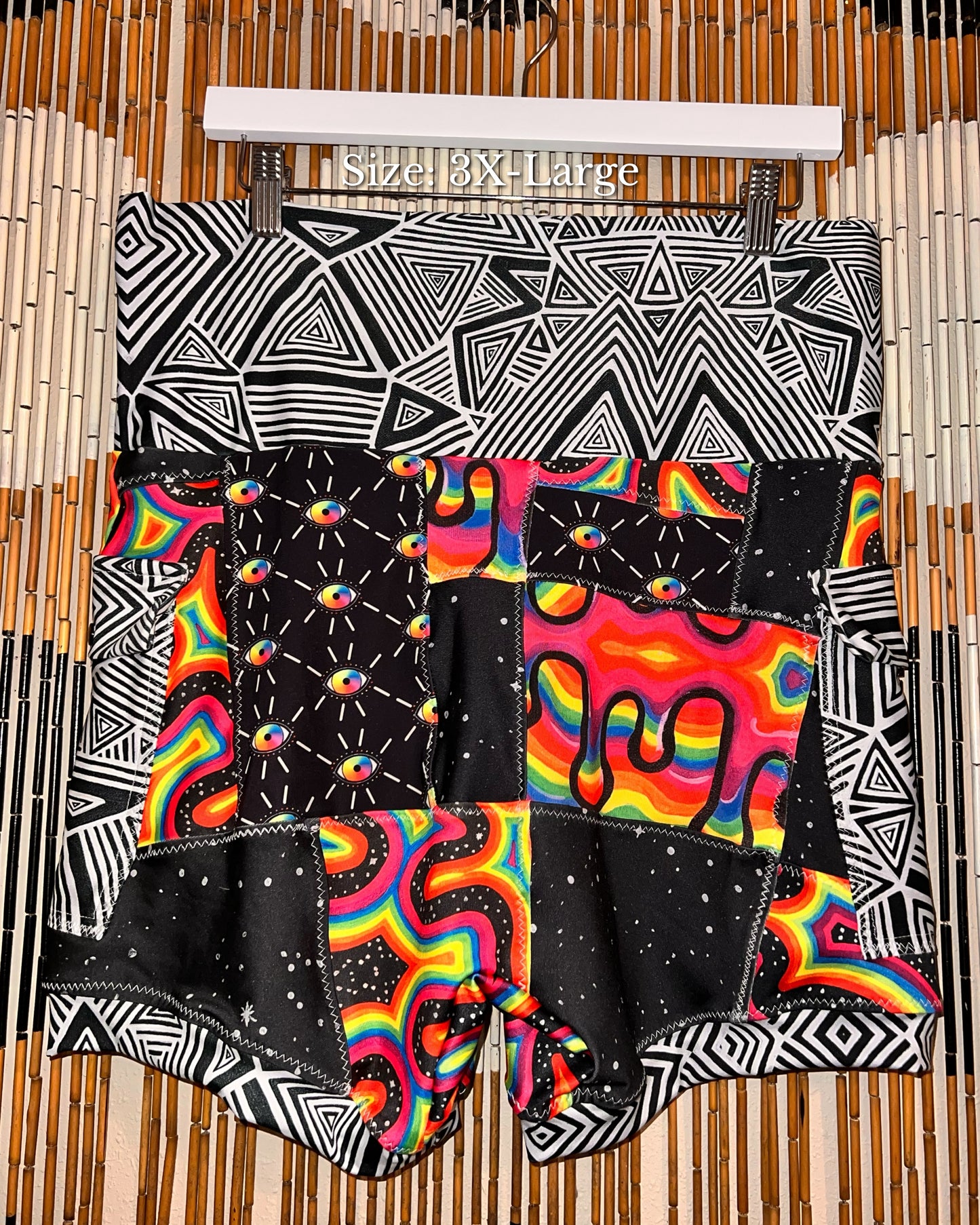 Stretchy Patchwork Cargo Shorts
