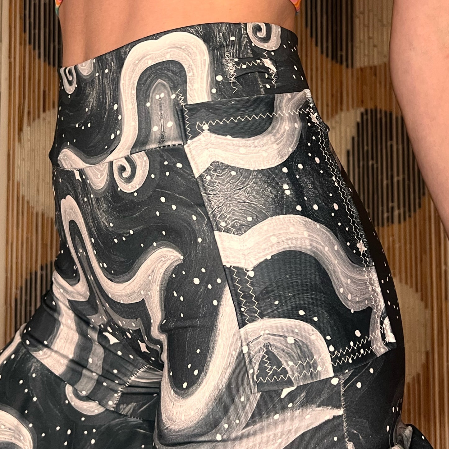 "Cosmic" Flare Bottom Athletic Shorts [2 Pockets]