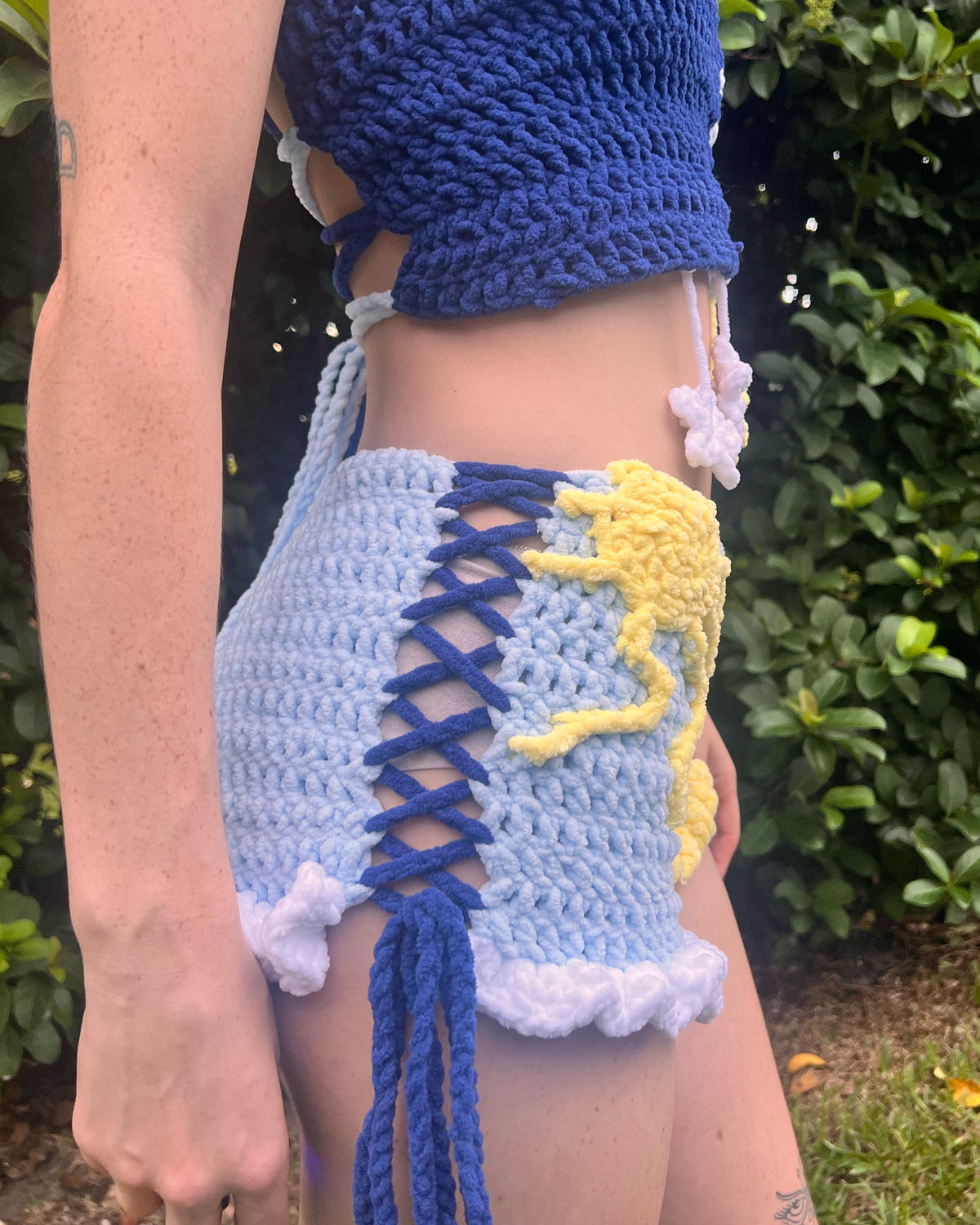 (READY TO SHIP) "Night & Day" Crochet Set (Adjustable Size: S-M)