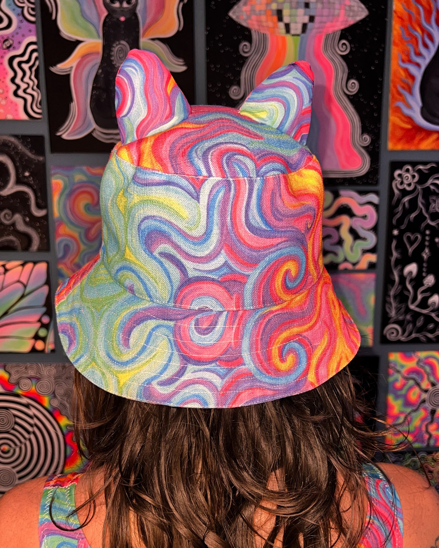 Custom Order: Cat Ears Bucket Hat (Choose a Design)